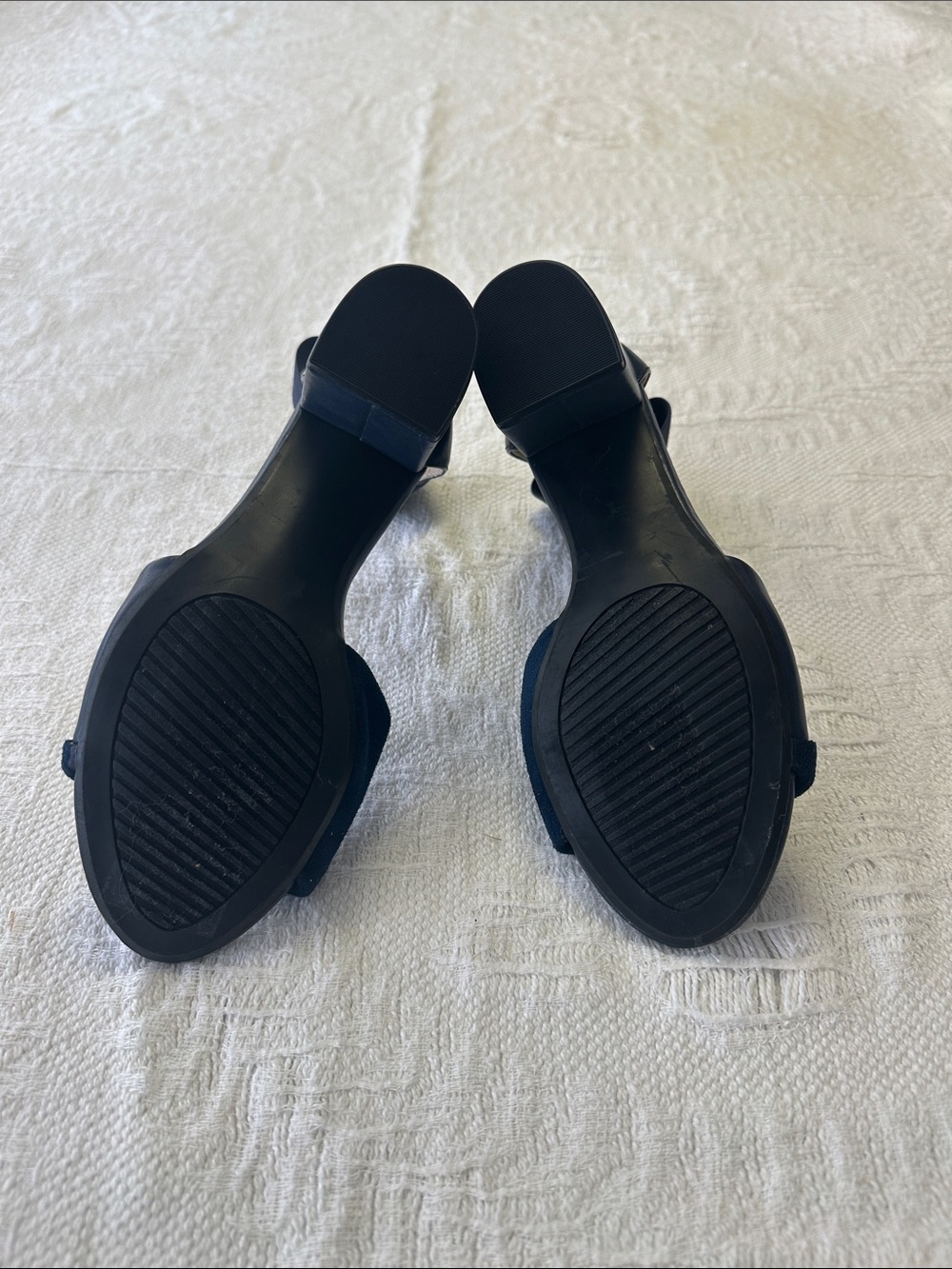 White Mountain navy Ankle-Strap Block Heel Sandals - Picture 5 of 6